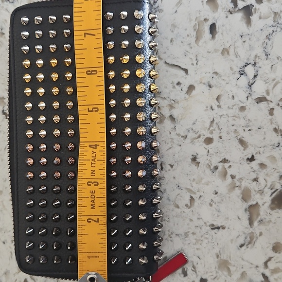 Christian Louboutin Black Wallet with Silver And Gold Studs - Picture 16 of 17